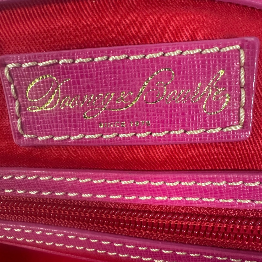 Dooney & Bourke White Multicolor Logo Crossbody with Pink Trim - Picture 5 of 9